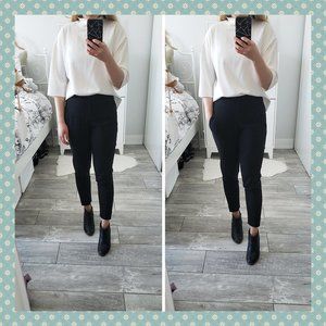 French Connection Black Cropped Trousers